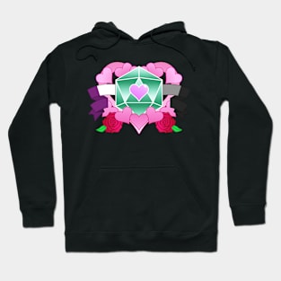 DiceHeart - Ace Banner, Green Dice Hoodie